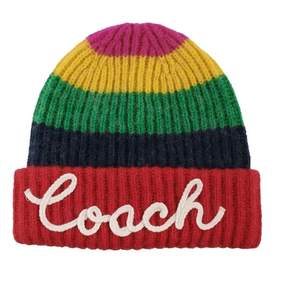 COACH Multi Stripes Beanie Hat - Picture 1 of 7